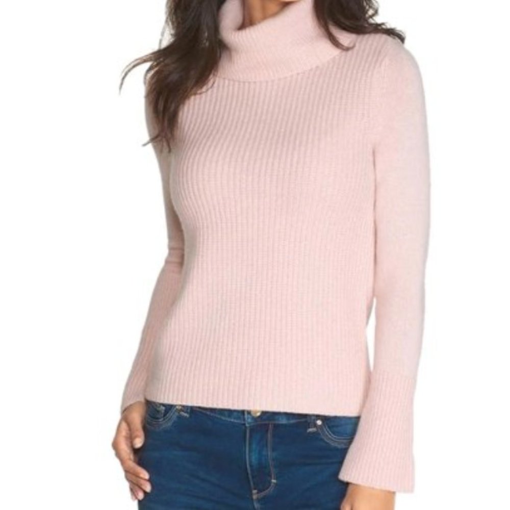 Lightweight Turtleneck Women Pink Sweater